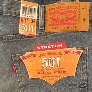 Levi’s 501 Stretch. NEW.